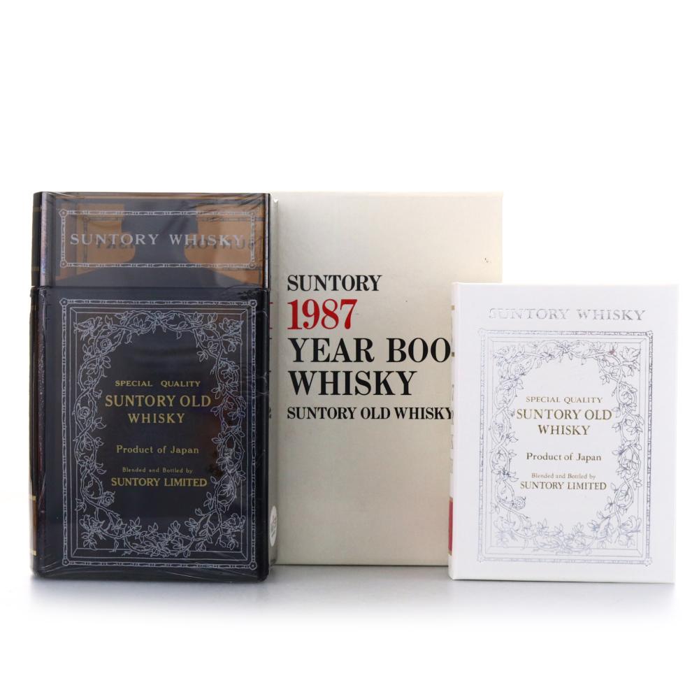 Suntory Old Whisky Year Book 1987 Decanter 66cl with Clock