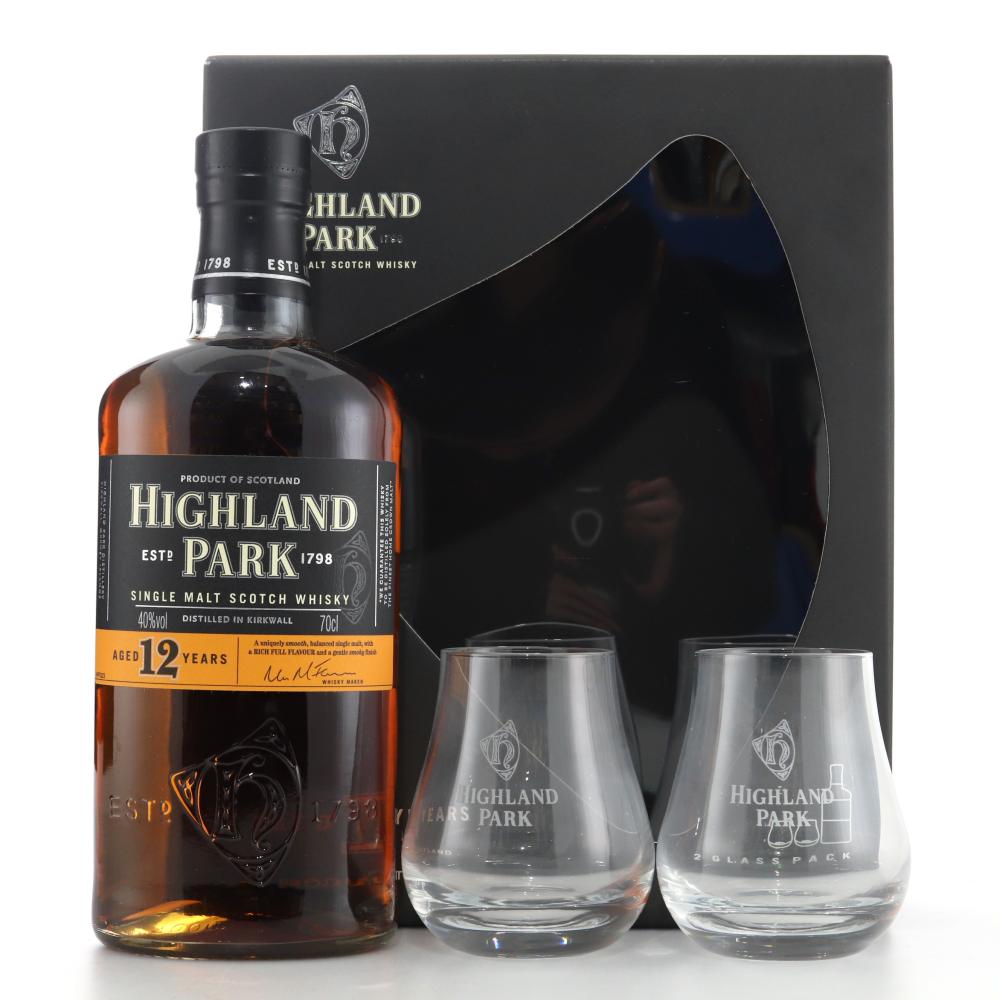 Highland Park 12 Year Old Gift Pack / including 2 x Glasses