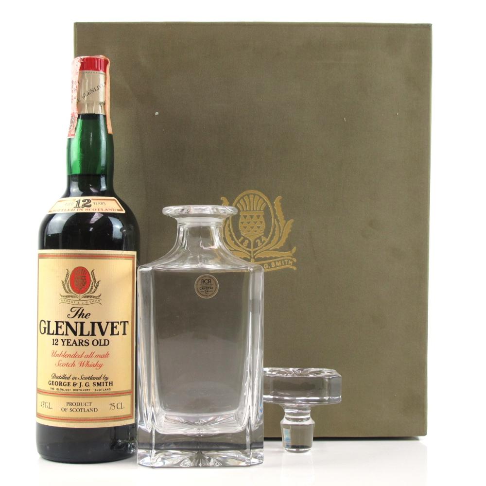 Glenlivet 12 Year Old 1980s with Crystal Decanter
