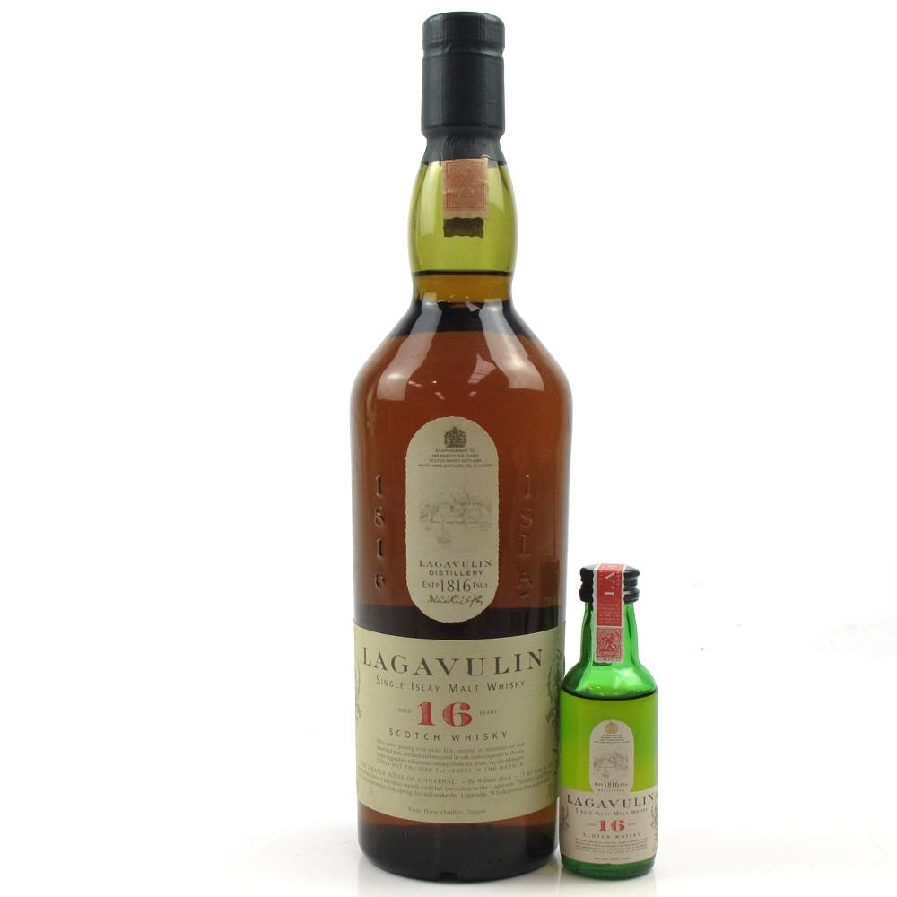 Lagavulin 16 Year Old White Horse and Miniature