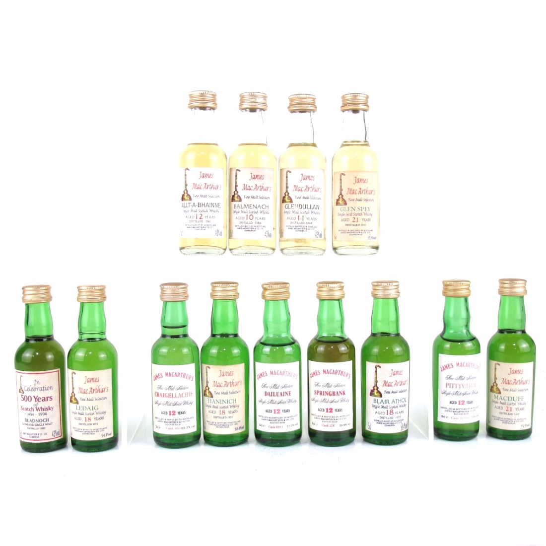 Miscellaneous James MacArthur's Miniature Collection 13 x 5cl