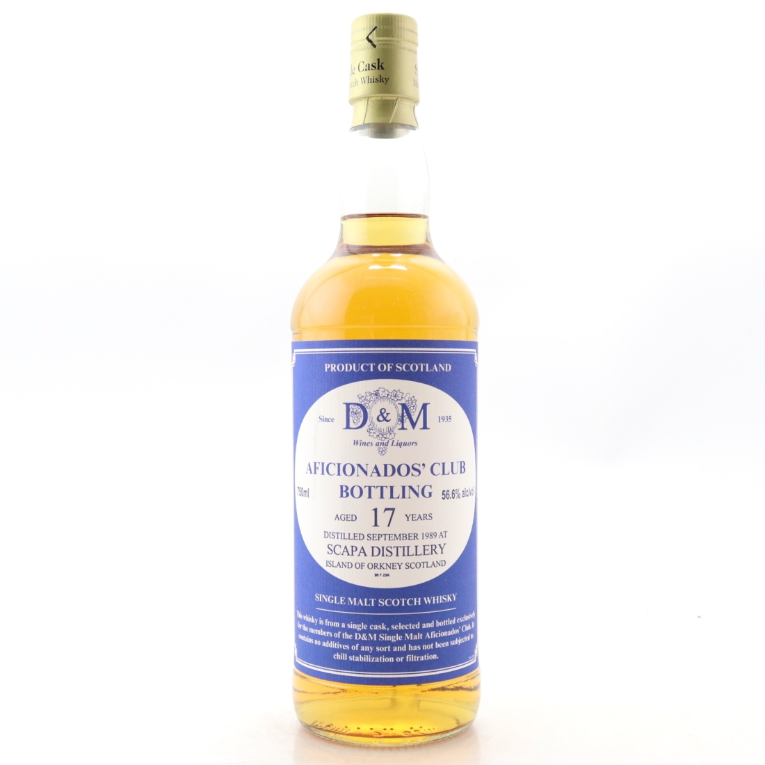 Scapa 1989 D&M Aficionado's Club 17 Year Old