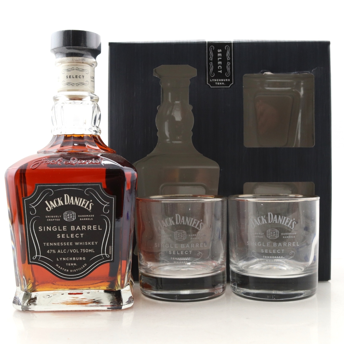 Jack Daniel's Single Barrel Select 75cl / with 2 x Branded Glasses