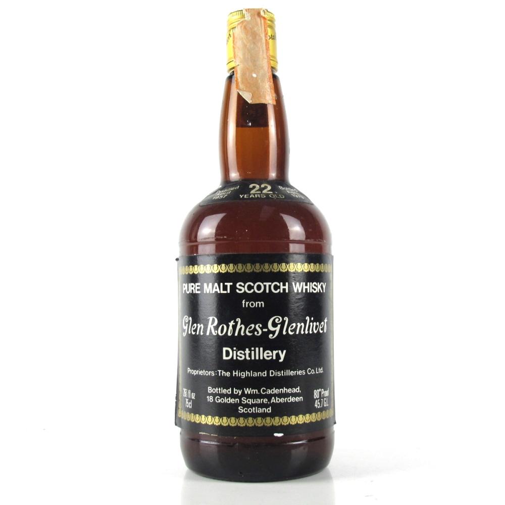 Glenrothes 1957 Cadenhead's 22 Year Old / Sherry Wood Matured