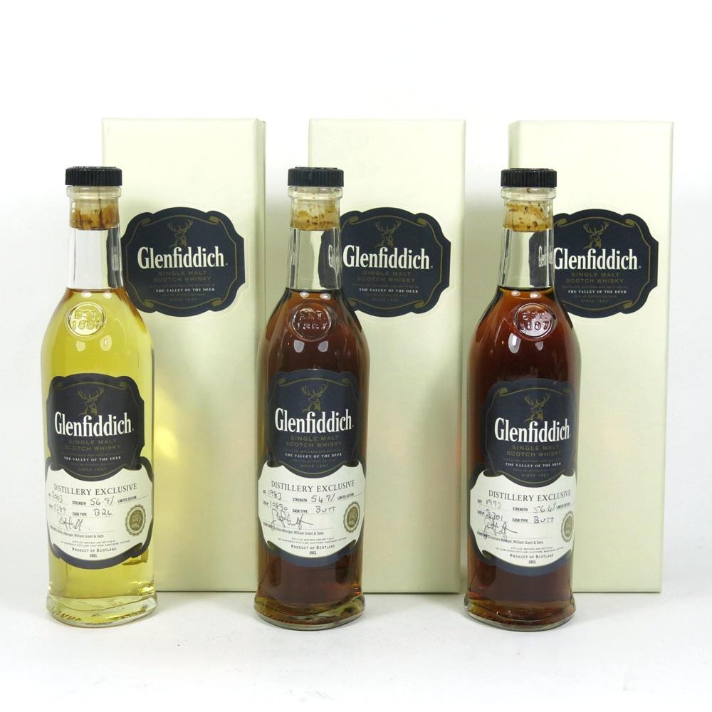 Glenfiddich 1983 / 1993 and 2003 Distillery Exclusive 20cl x 3