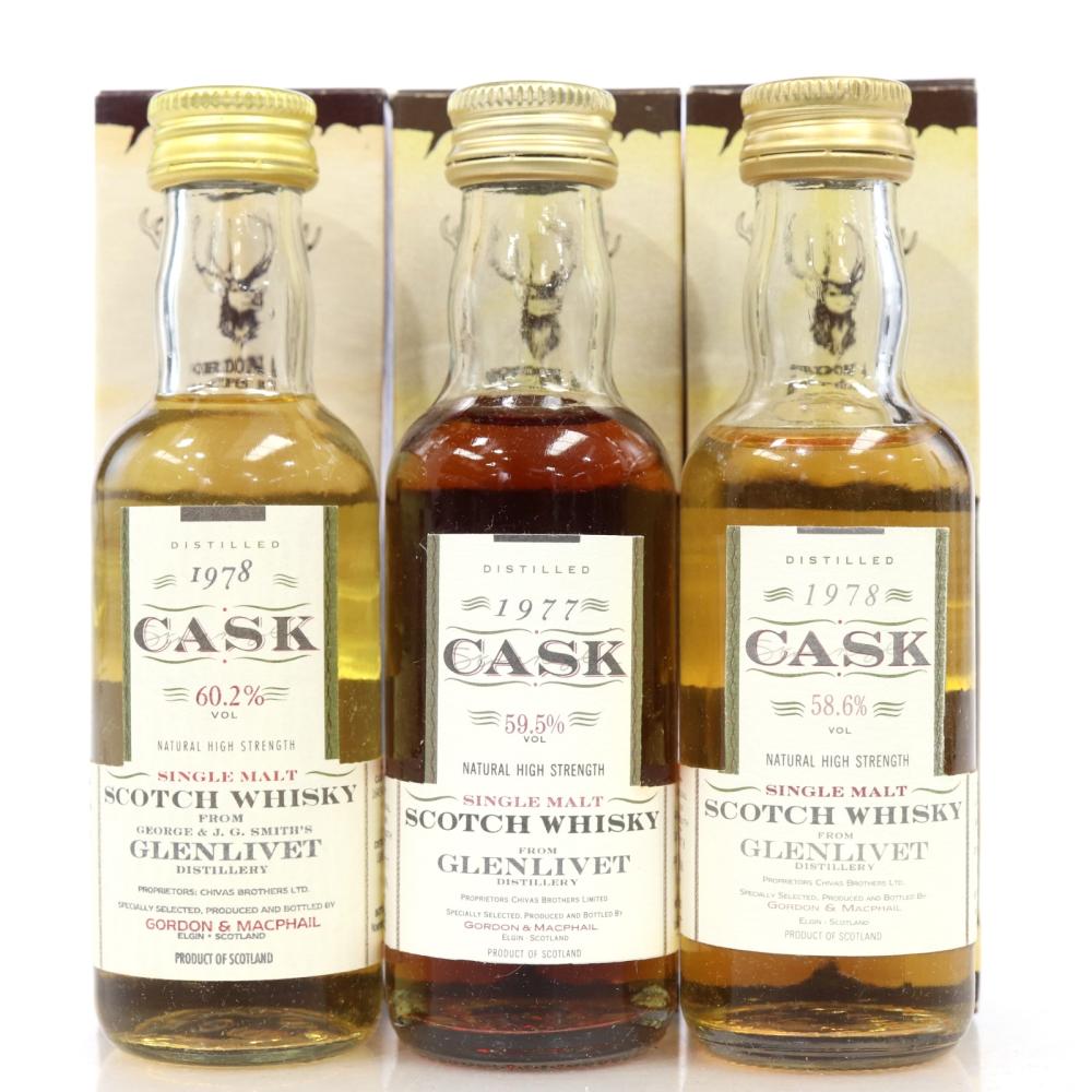 Glenlivet Gordon and MacPhail Cask Strength Miniature 3 x 5cl