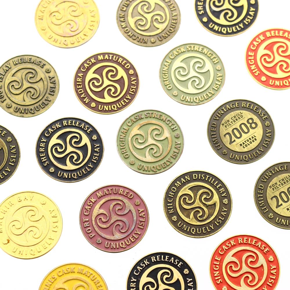Kilchoman Metal Bottle Badges x 19