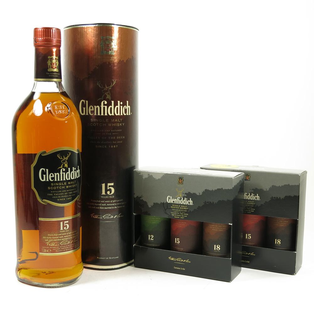 Glenfiddich 15 Year Old and Miniature Gift Packs