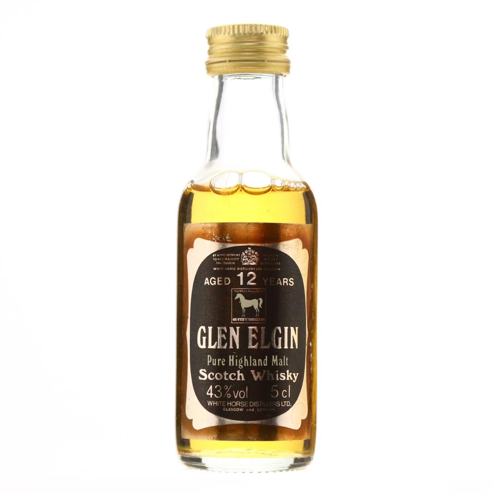 Glen Elgin 12 Year Old White Horse Miniature 1980s