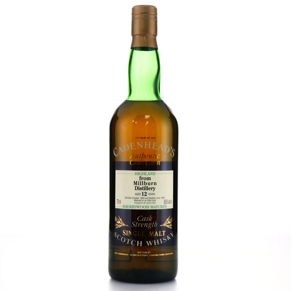 Millburn 1983 Cadenhead's 12 Year Old Sherry Wood 75cl / US Import