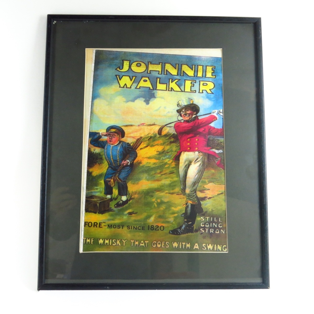 Vintage Johnnie Walker Poster 52.5 x 42.5cm / Framed