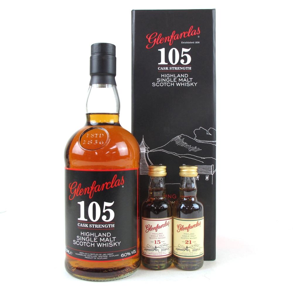 Glenfarclas 105 Cask Strength / Includes 2 Miniatures