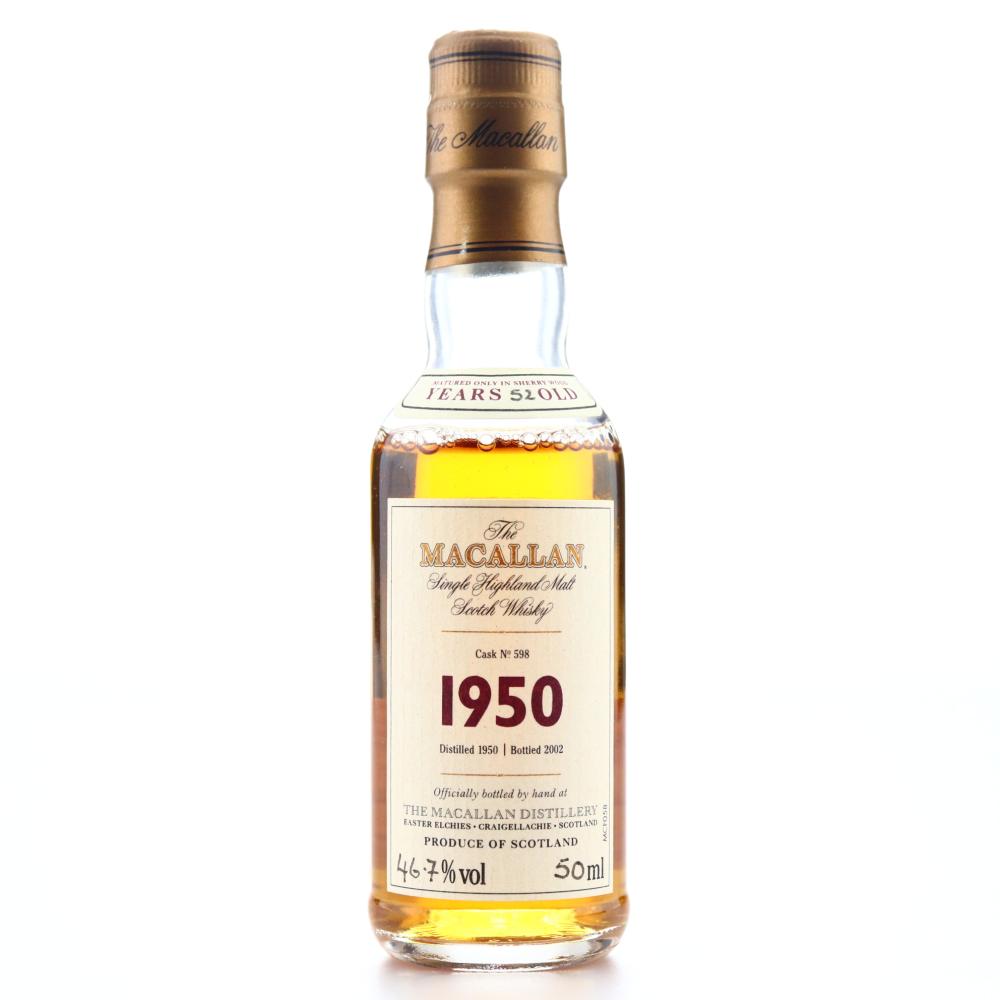 Macallan 1950 Fine and Rare 52 Year Old #598 Miniature 