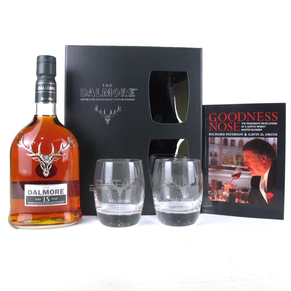 Dalmore 15 Year Old Presentation Pack / Including 2 Glasses and Signed Copy of \"Goodness Nose\"