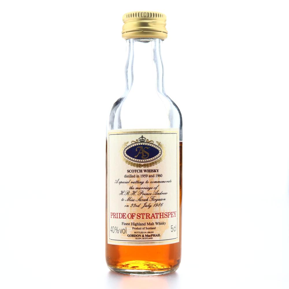 Pride of Strathspey 1959/1960 Gordon and MacPhail Royal Marriage 1986 Miniature 