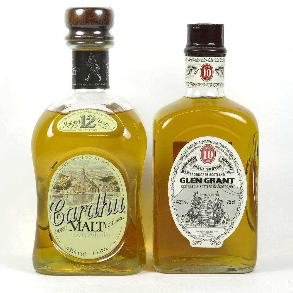 Chardhu 12 Year Old 1 Litre & Glen Grant 10 Year Old 75cl