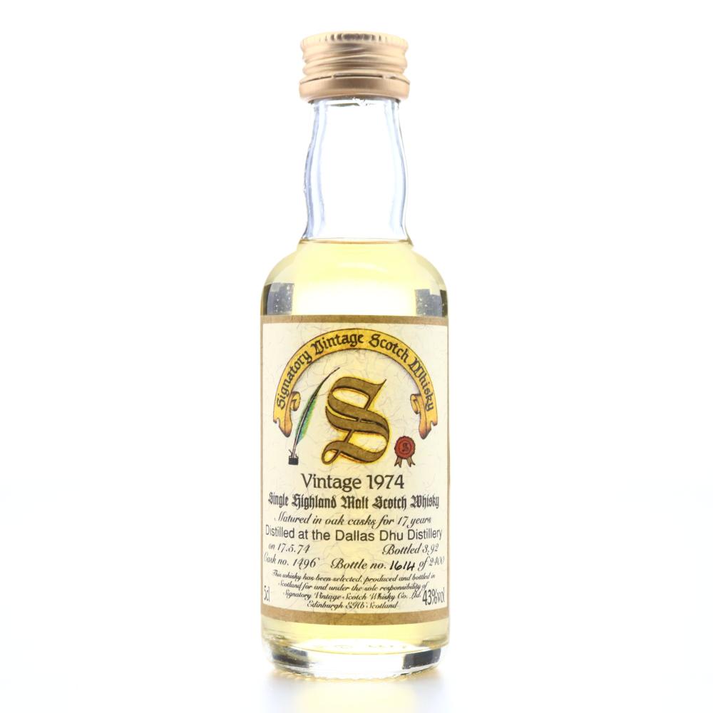 Dallas Dhu 1974 Signatory Vintage 17 Year Old Miniature 