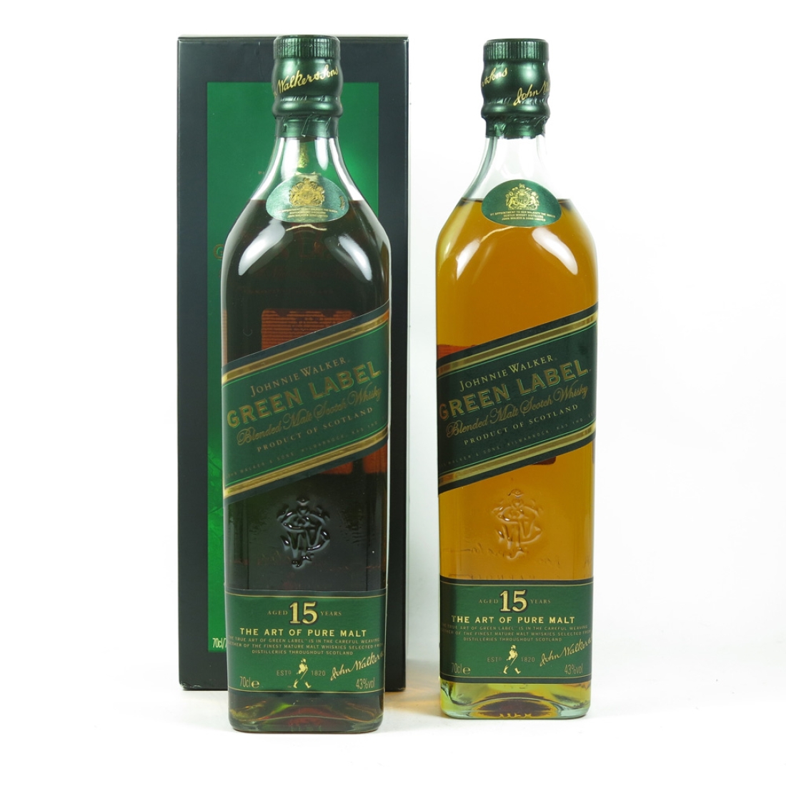 Johnnie Walker Green Label 15 Year Old x 2