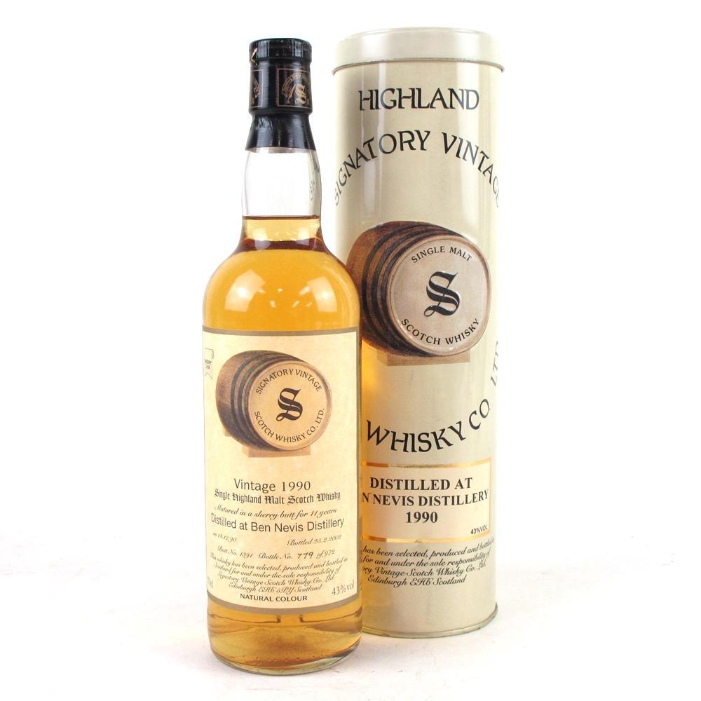 Ben Nevis 1990 Signatory Vintage 11 Year Old Sherry Cask
