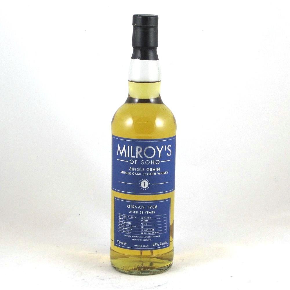Girvan 1988 21 Year Old Milroy's of Soho