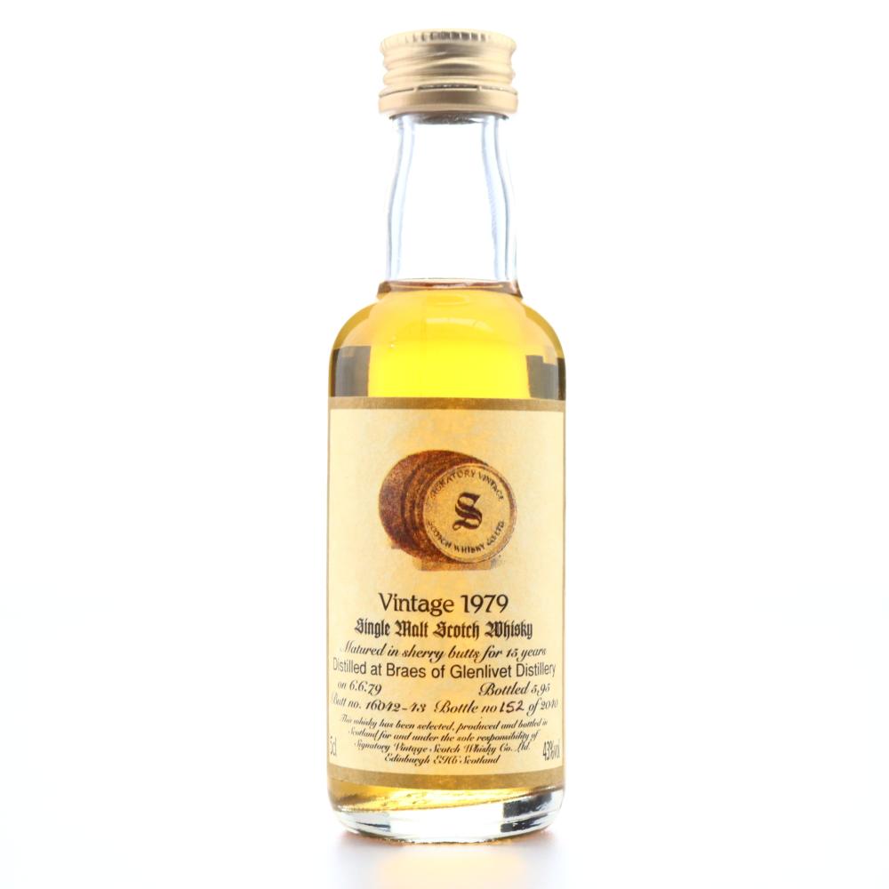 Braes of Glenlivet 1979 Signatory Vintage 15 Year Old Miniature 