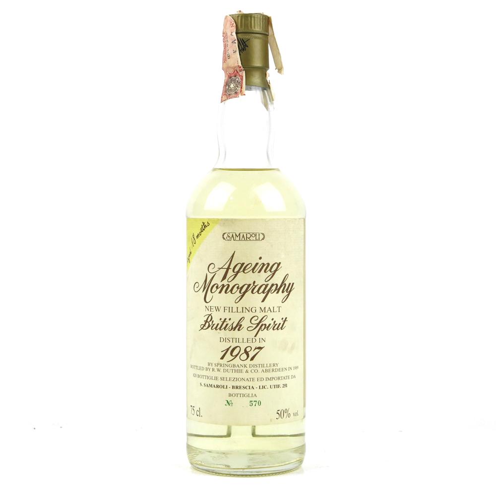 Springbank 1987 Samaroli British Spirit / Ageing Monography