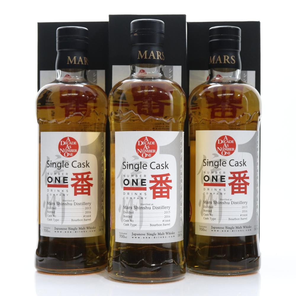 Shinshu 2013 Ichiro's Malt Cask #1664 3 x 70cl / A Decade as Number One