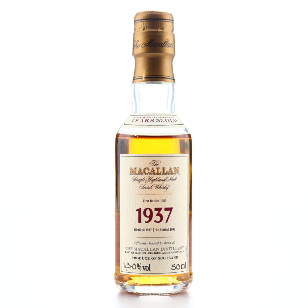 Macallan 1937 Fine and Rare 32 Year Old​​​​​​​ Miniature