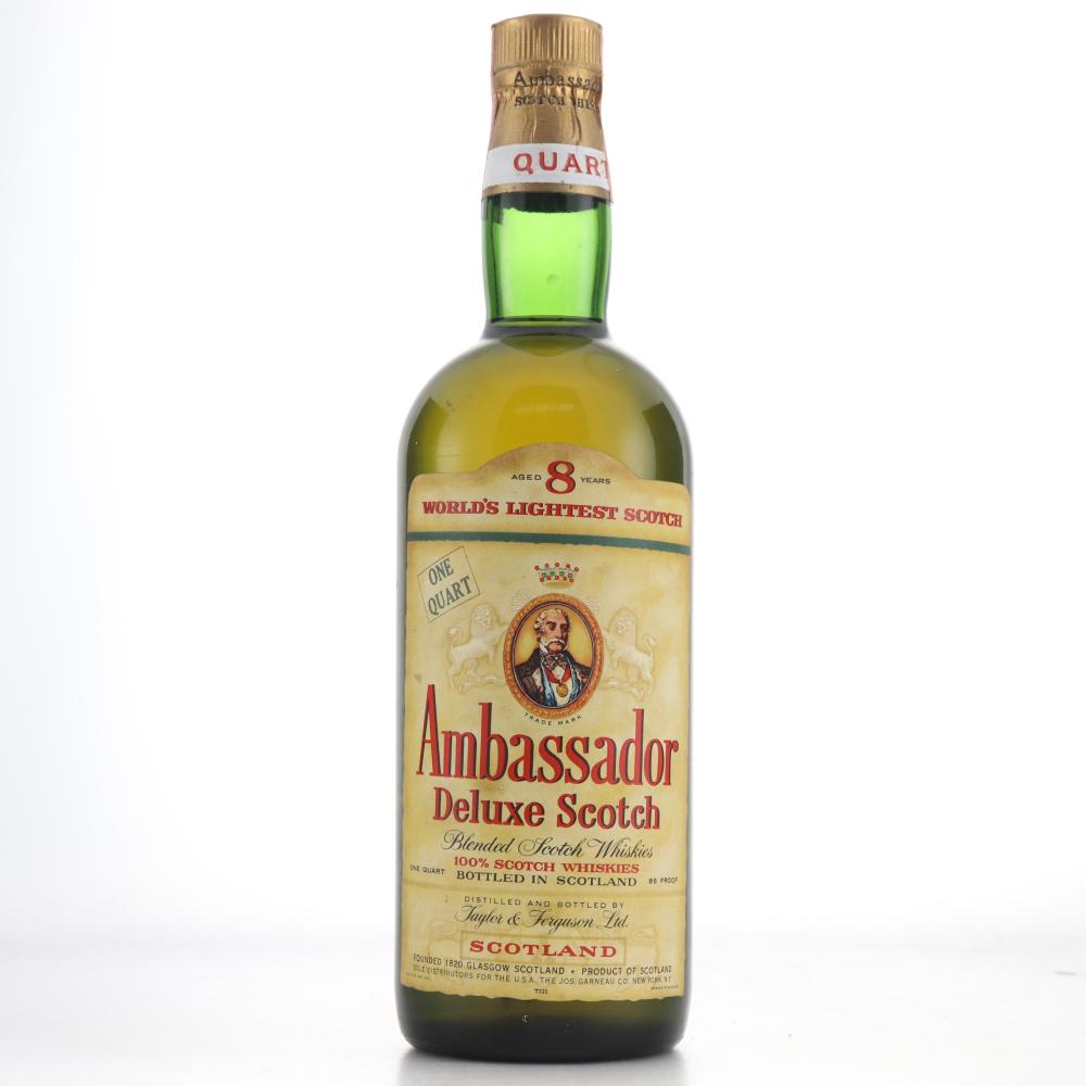 Ambassador 8 Year Old Deluxe Scotch Quart 1960s / US Import