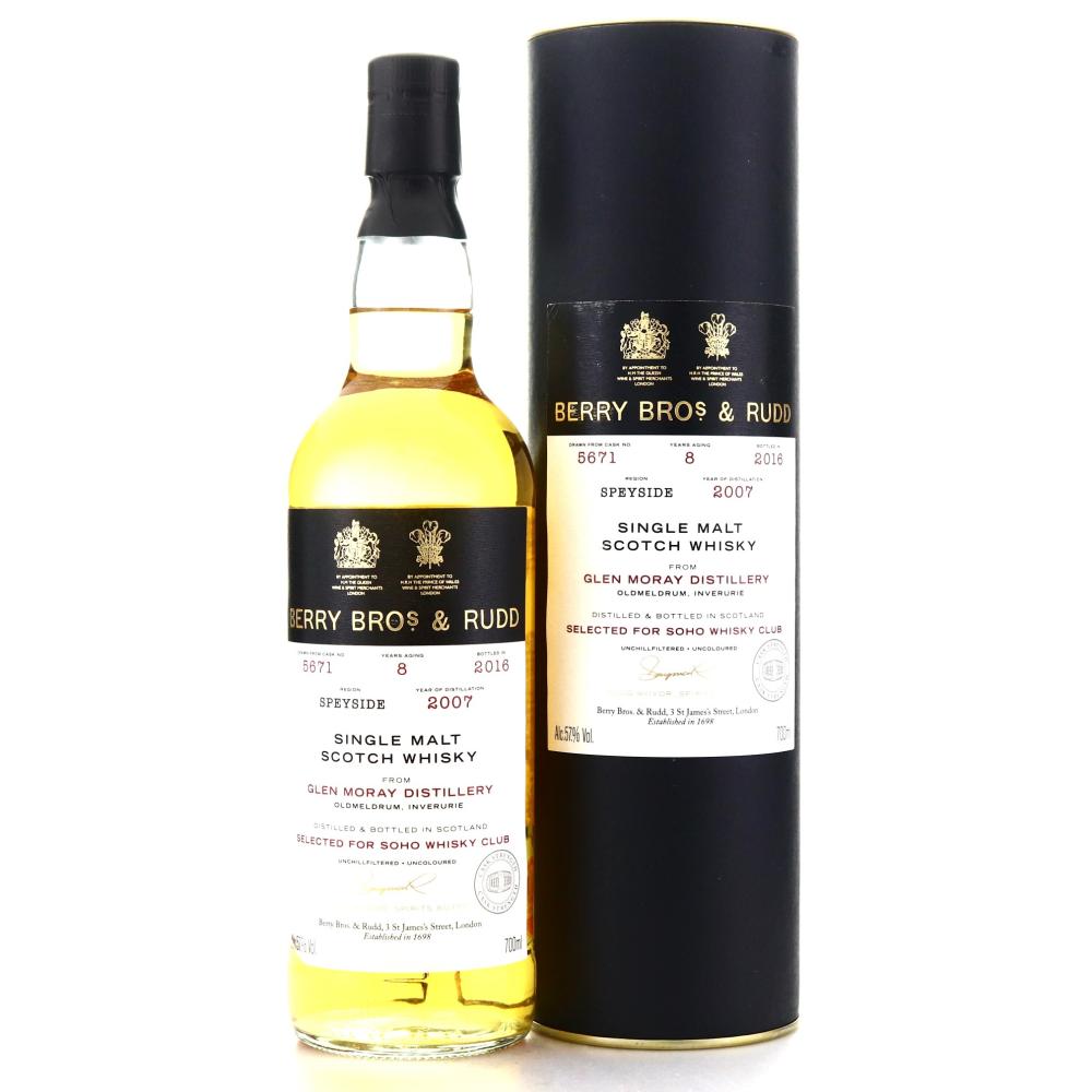 Glen Moray 2007 Berry Brothers and Rudd 8 Year Old / Soho Whisky Club