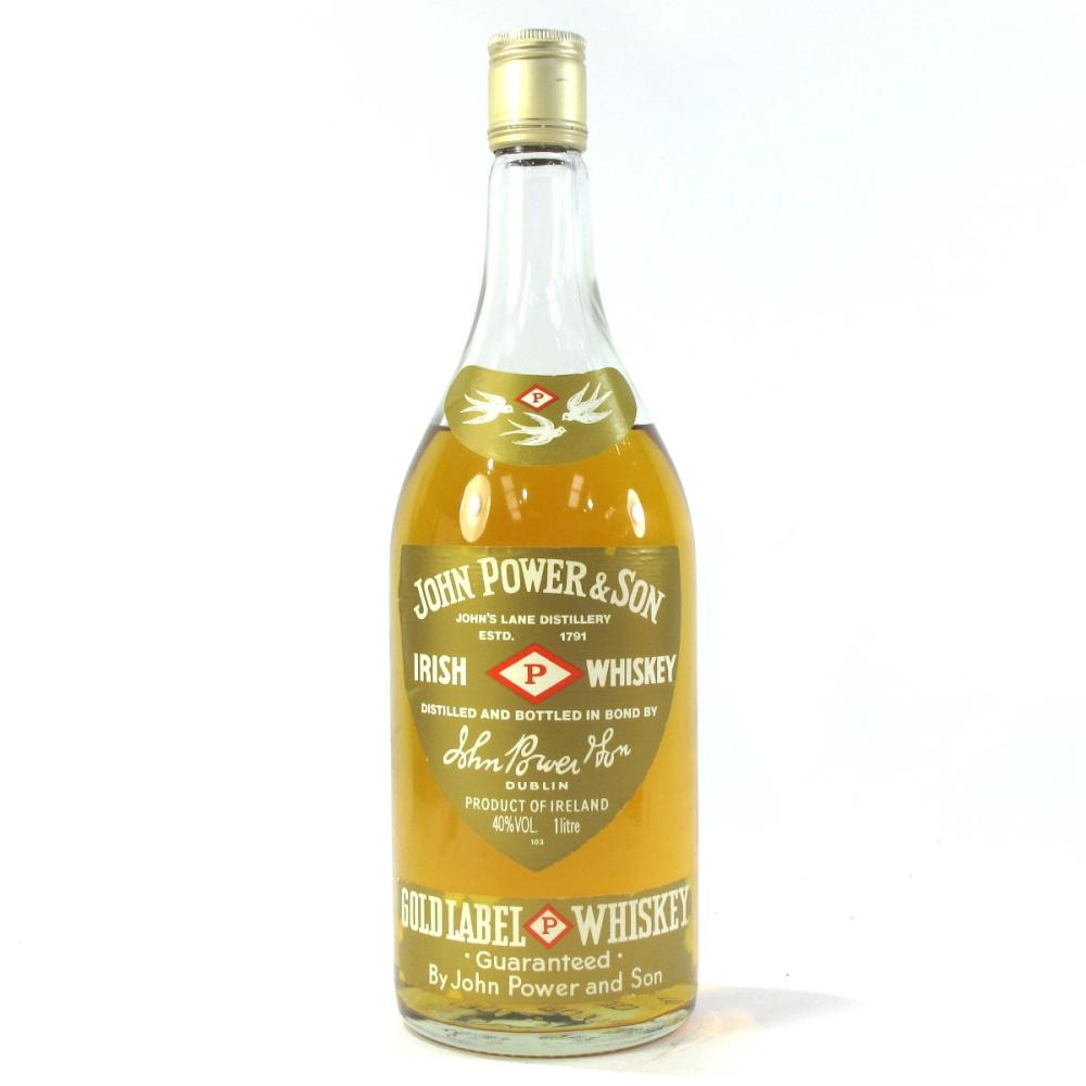John Power & Son Gold Label Irish Whiskey 1 Litre 1980s