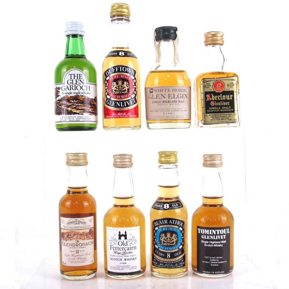 Miscellaneous Highland Miniature Selection 1970/80s 8 x 5cl