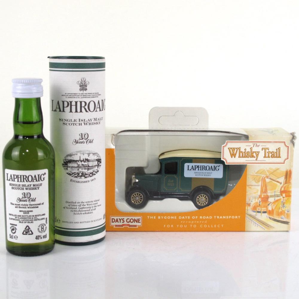 Laphroaig 10 Year Old Miniature 5cl and Whisky Trail Van