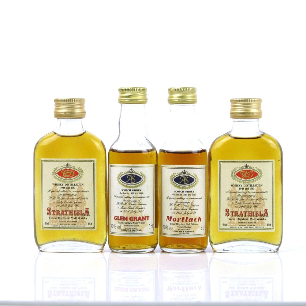 Gordon and MacPhail Royal Marriage Commemorative Miniature Collection 4 x 5cl