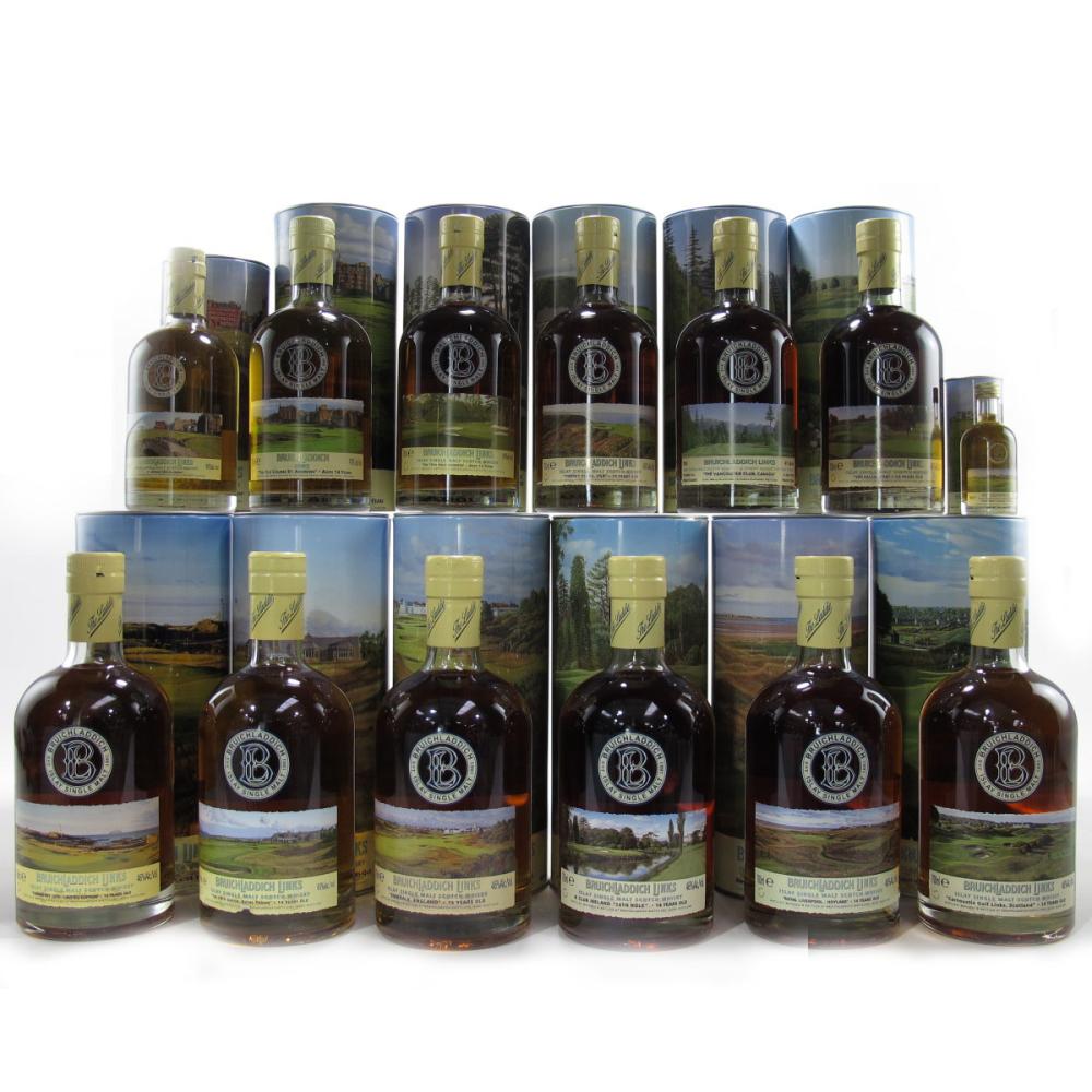 Bruichladdich Links Collection / 11 x 70cl, 1 x 50cl and 1 x 5cl