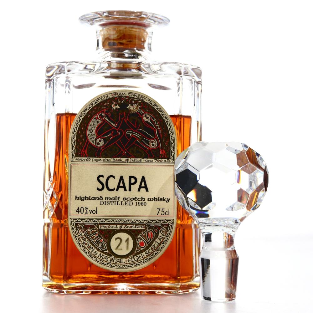 Scapa 1960 Gordon and MacPhail  21 Year Old 'Book of Kells' Decanter