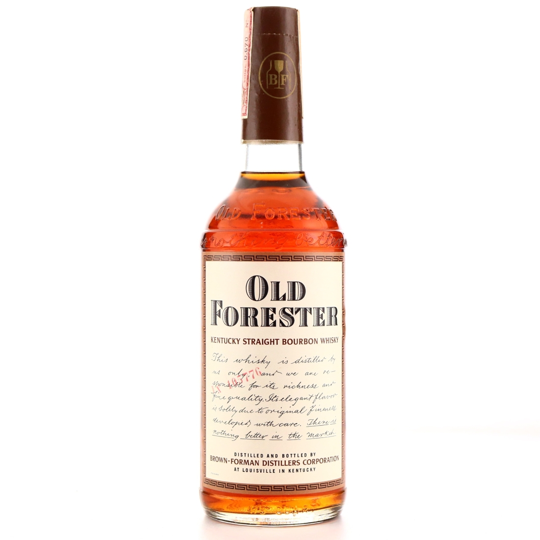 Old Forester Kentucky Straight Bourbon 1966