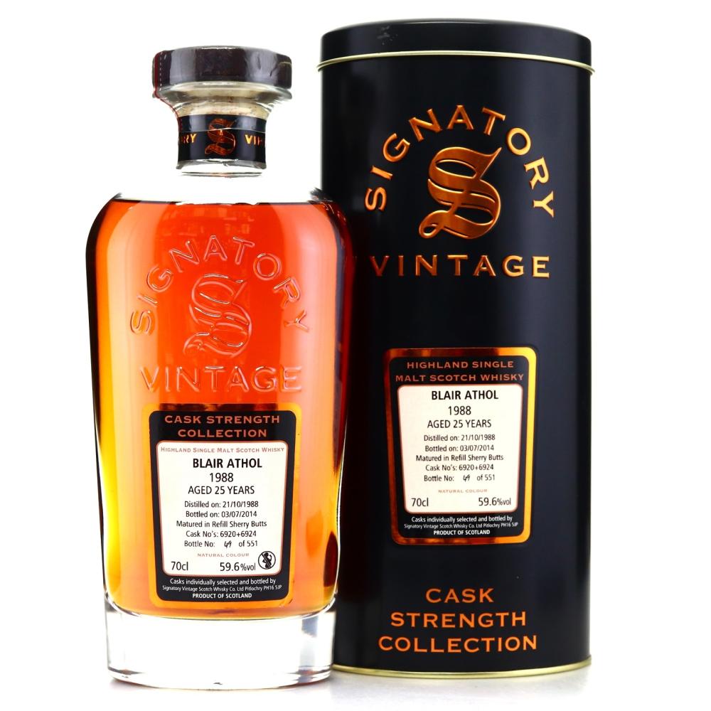 Blair Athol 1988 Signatory Vintage 25 Year Old Cask Strength