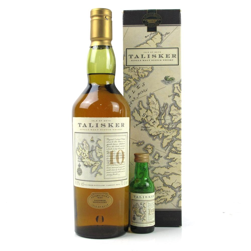 Talisker 10 Year Old Map Label 1990s Including 5cl Miniature