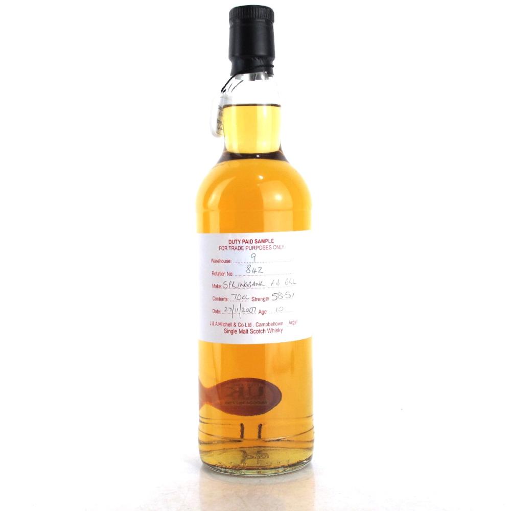 Springbank 2007 Duty Paid Sample 10 Year Old / Fresh Bourbon Barrel