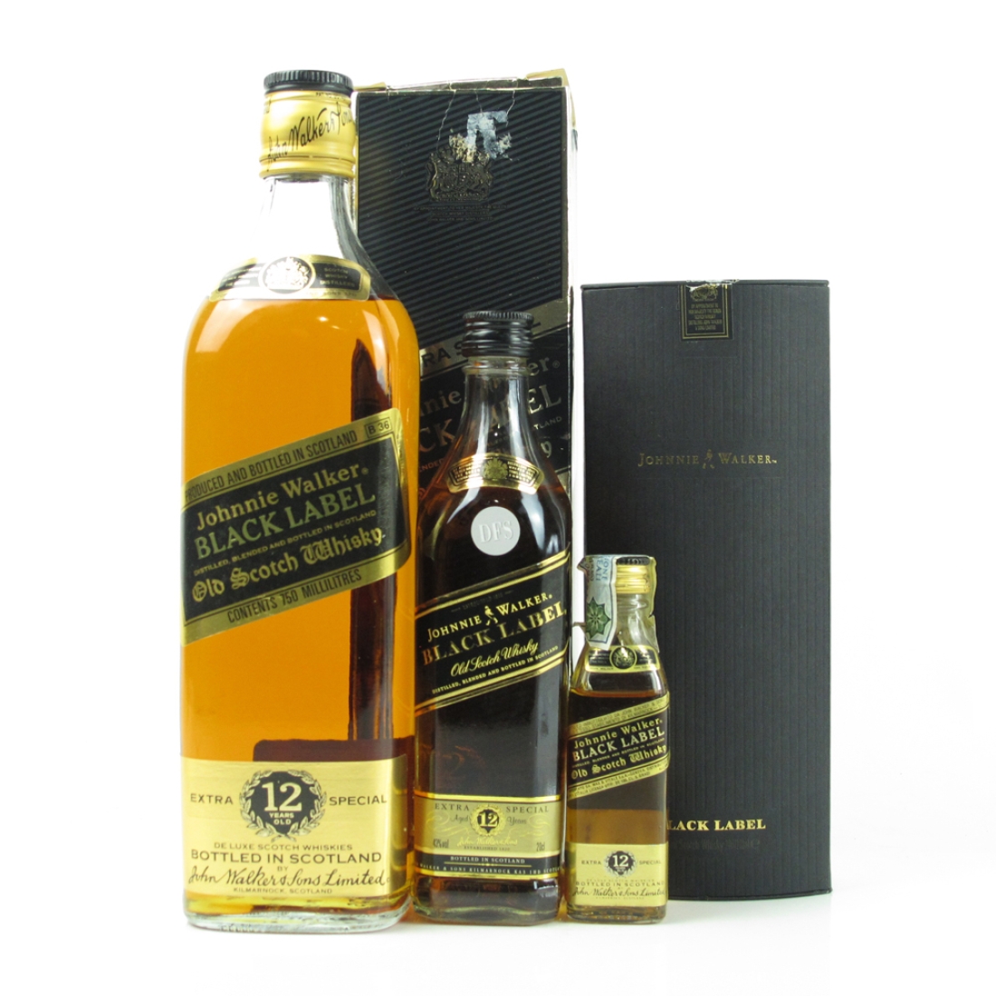 Johnnie Walker Black Label Selection / 75cl, 20cl and 5cl