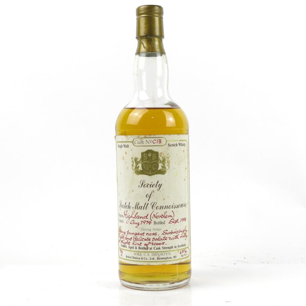 Society of Scotch Malt Connoissuers 1974 Highland Malt Single Cask