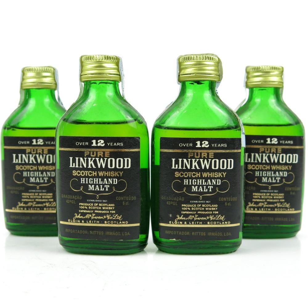 Linkwood 12 Year Old 1970s Miniatures 4 x 5cl
