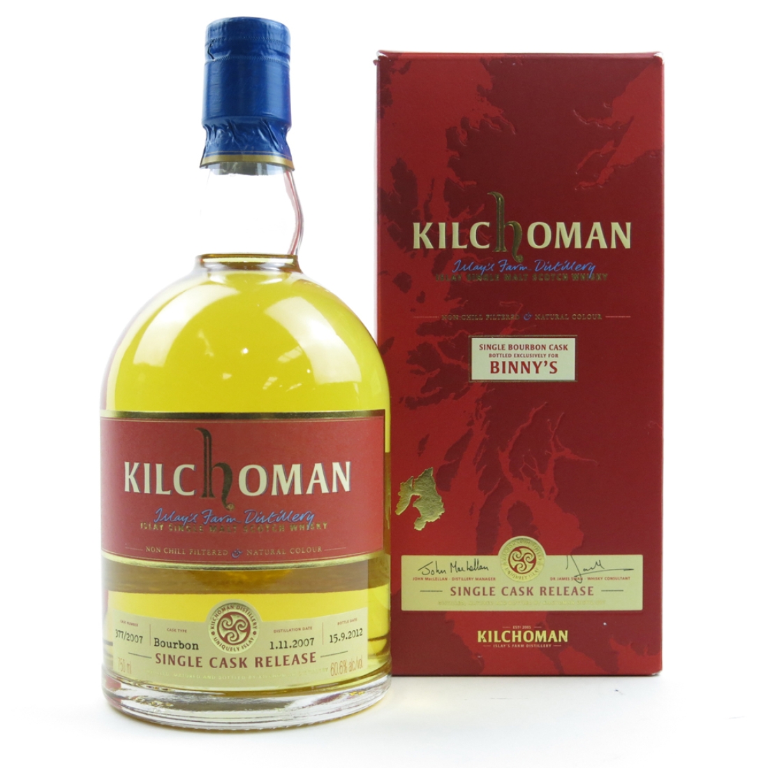 Kilchoman 2007  Single Cask 75cl US Import / Binny's Exclusive