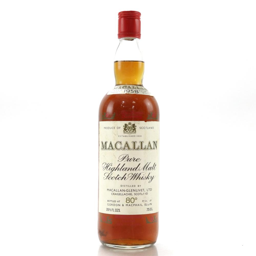 Macallan 1958 Gordon and MacPhail 80 Proof