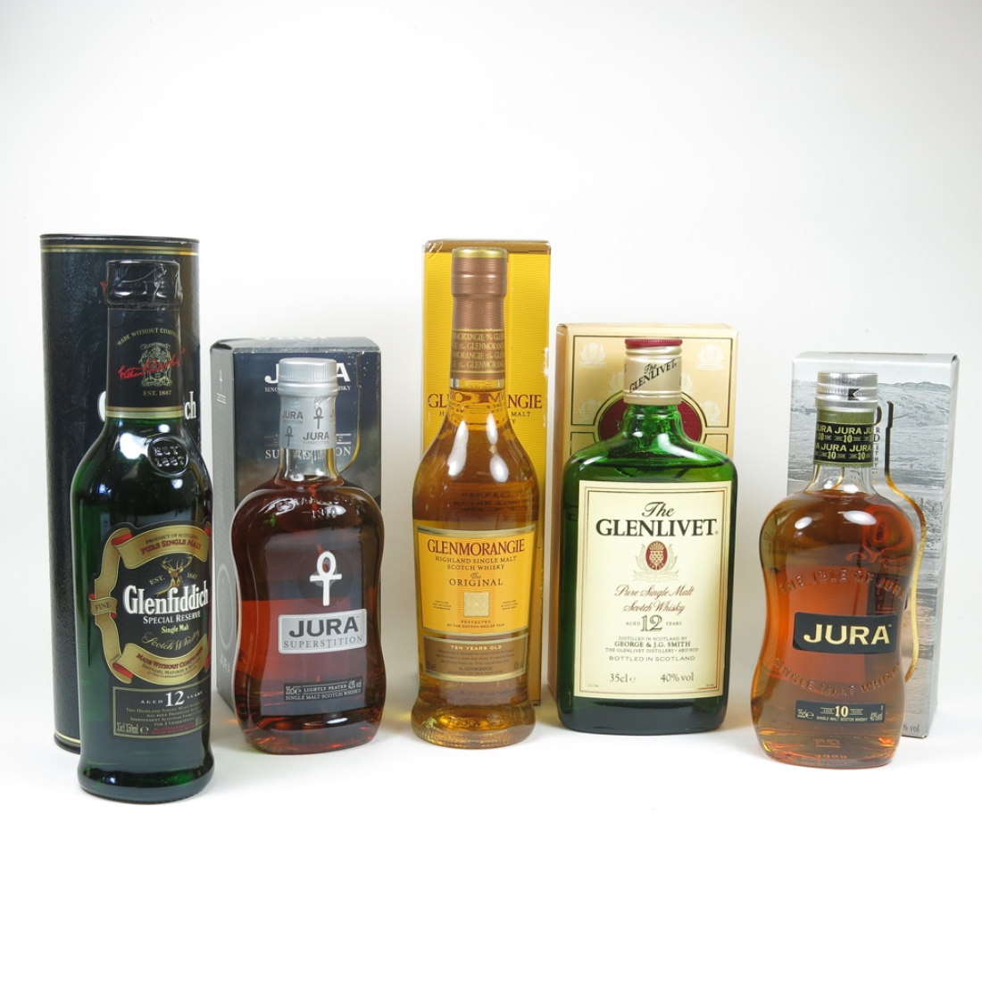 Miscellaneous 35cl Single Malts x 5