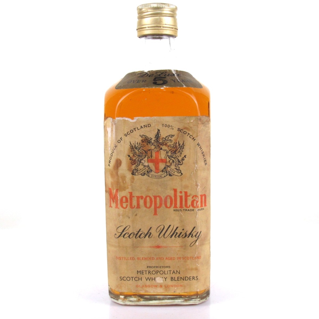 Metropolitan 5 Year Old De Luxe Scotch Whisky 1960s