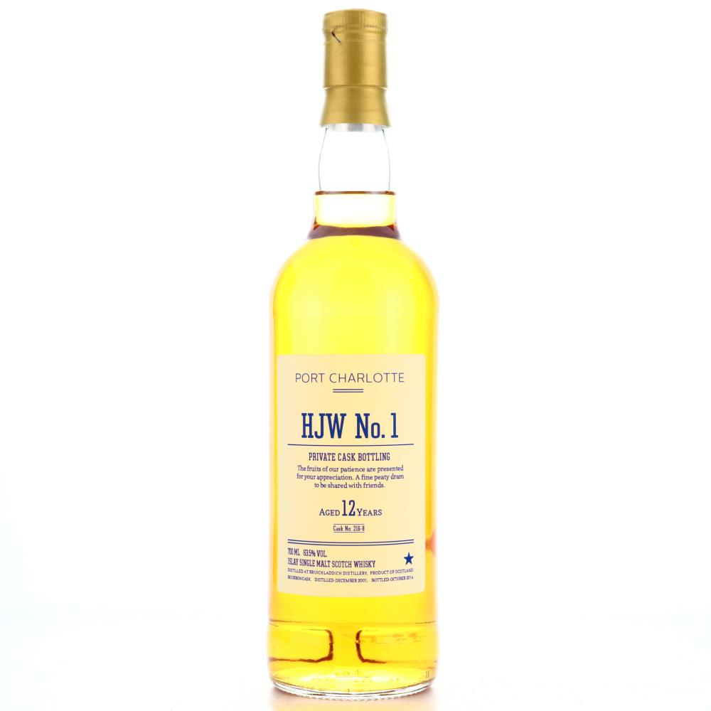 Port Charlotte 2001 Private Bourbon Cask 12 Year Old #216-8 / HJW No.1