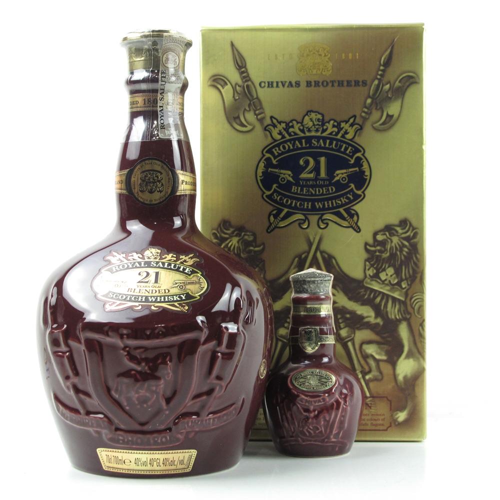 Chivas Regal 21 Year Old Royal Salute Including 5cl Miniature