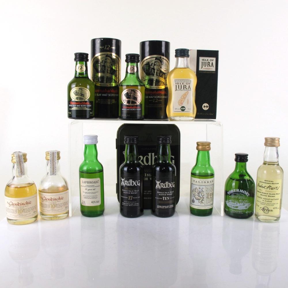 Miscellaneous Island, Islay and Lowland Miniature selection 11 x 5cl